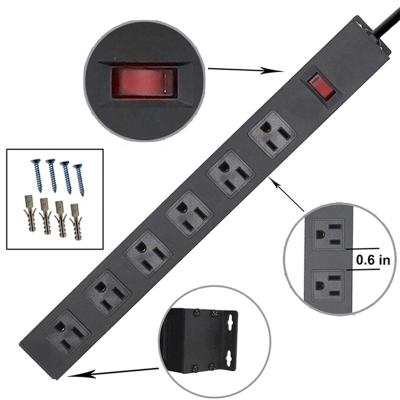 China US Standard Aluminum Alloy 6 Outlets Residential / General Purpose Power Socket for sale