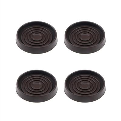 China Protect Plant Round Rubber Foot Pads Furniture Caster Cups Floor Anti-Slip Protectors Pad Manufacturer for sale