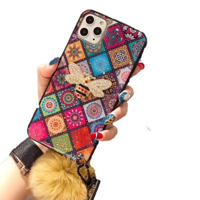 China Fashion galaxy note10 phone case drop glue S10 lite fox ball protector apply for iphone11 012226 for sale