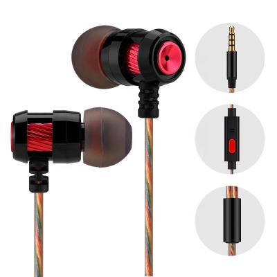 China In-Ear Ear Wire Controlled With Wheat Mobile Phone General Purpose Manufacturers Metal Earphones 3.5mm Direct Earpiece for sale