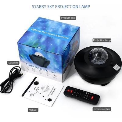 China 2021 New-designed Starry Night Light Projector Starry Night Light Baby Galaxy Music Star Projector With Remote Control for sale