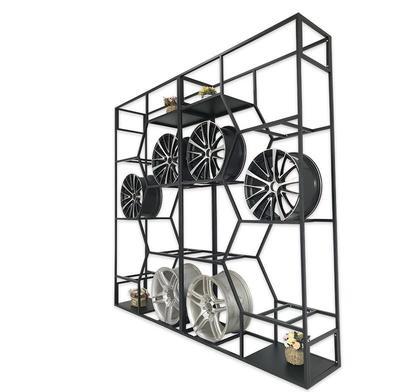 China Modern Fashion Metal Alloy Wheel Rim Display Rack Car Rim Rack Display Rim Rack for sale