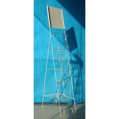 China Modern Magazine Book Rack Cartoon Display Rack / Metal (Iron) Factory Decor Metal Portable Chinese Magazine Rack for sale