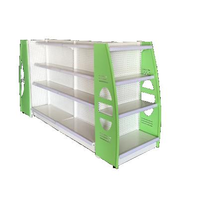 China Guangdong supermarket gondola shelves equipment double-sided supermarket rack for sale