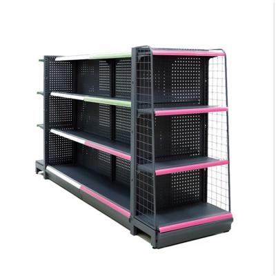 China Wholesale Double Sided Supermarket Shelves High Quality Retail Shop Gondola Metal Customized Shelf Display Rack for sale