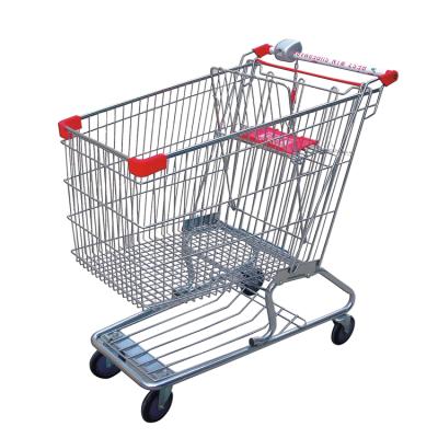 China Unfolding heavy duty shopping cart, large shopping cart trolley, supermarket shopping carts for sale