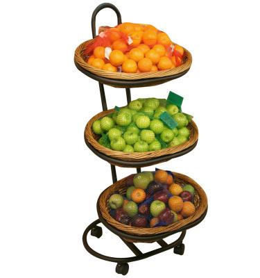 China High quality double-sided vegetable and fruit display rack supermarket store shelf fruit and vegetable display rack for sale