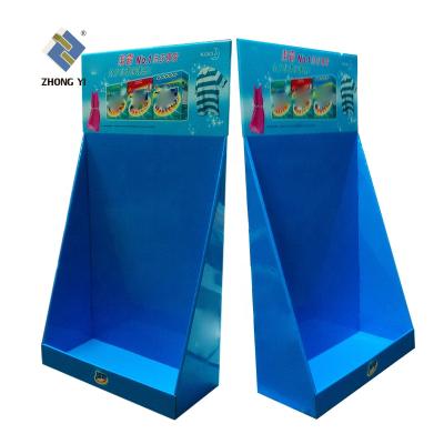 China Custom Wholesale Shop Cardboard Counter Top Underwear Display Rack , POP Corrugated Counter Display for sale