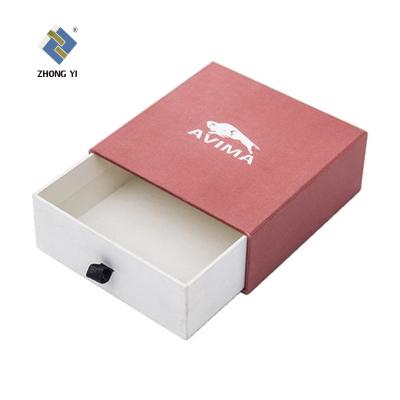 China Recyclable Eco Friendly Custom Logo Printed Hard Rigid Recycle Style Cardboard Jewelry Packaging Slipper Gift Paper Drawer Box for sale