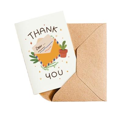 China Waterproof Custom Printing Text Pink Thank You Gift Paper Cards 500 for sale