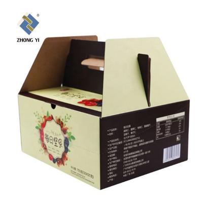 China Recyclable Custom Large Square Foldable Square Cupcake Box Foldable Cardboard Windows POP Packaging Paper Box With Handle For Cheesecake for sale