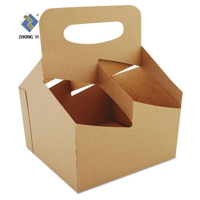 China Recyclable Paper Cardboard 4/6 Pack Beer Rack Carrier Wine Bottle Packaging Box for sale