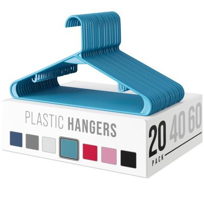 China Durable 2022 Wholesale Price Plastic Hanger Customized Blue Plastic Packing Hanger for sale