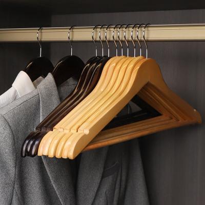 China Custom Cheap Wooden Pattern CLASSIC Color 1.2cm Wooden Hanger Adult Hangers For Clothes for sale