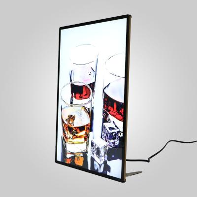 China Tea Shop / Restaurant / Hotel Store / Milk Slim Crystal Led Light Box Large Photo Light Box Window Led Light Box for sale