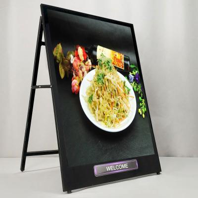 China Tea shop store/milk/restaurant/hotel floor frame sign light box a5 light box stand led light box for sale