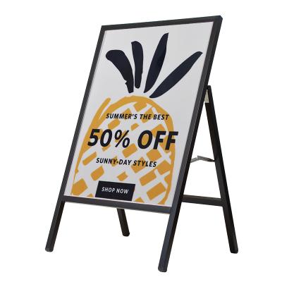 China Indoor Outdoor Advertising / One Frame Poster Stand Double Rider Real Estate One Frame Sign Metal One Frame Sidewalk Sign for sale