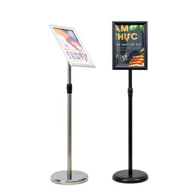 China Promotion / Aluminum Poster Holder Sign Holder Price List / Guiding Poster Holder 180 cm A2 Black / Antique Poster Warning Holder for sale