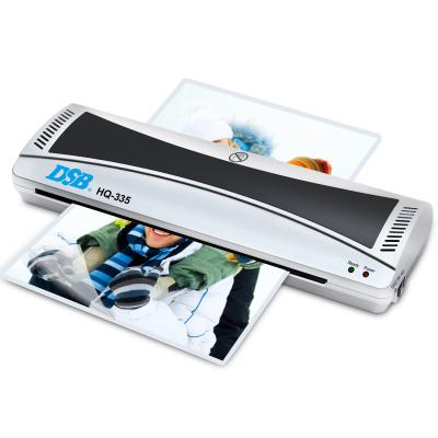 China New Lamin A3 paper lastificar sheet DSB HQ335 waterproof desktop automatic pocket laminating machine DSB HQ335 design for sale