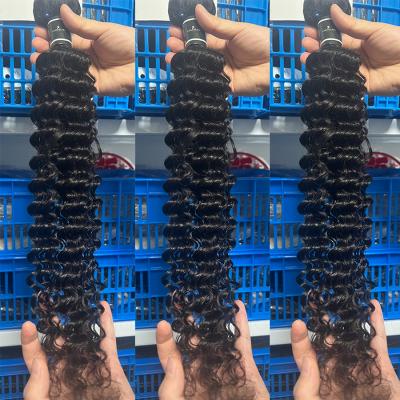 China Original Cheap Good Quality Deep Wave Brazilian Hair Color 100% Virgin Human Hair Bundles Luxurious Natural Deep Wave Hair Bundles for sale