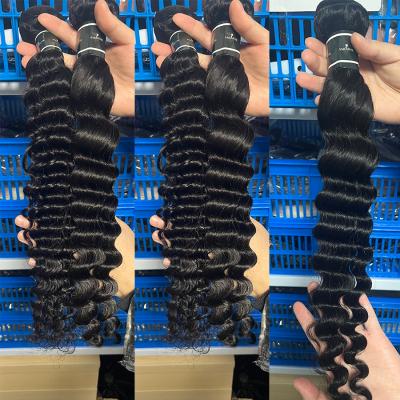 China 100% Brazilian Virgin Hair Deep Wave Hair Bundles Virgin Hair Bundles Wholesale Free Sample Brazilian Hair Bundles for sale