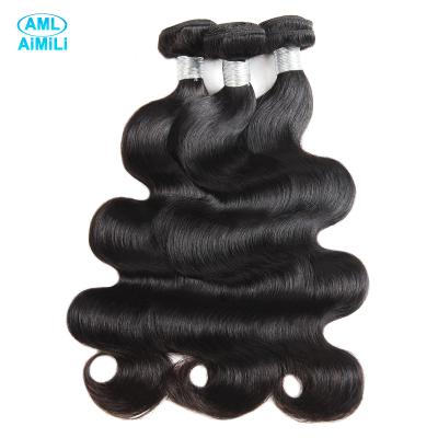 China 100% Brazilian Hair Natural Color Hair AML 12A Cuticle Aligned Full Virgin Hair 100% Pure Hair Silky Shiny for sale