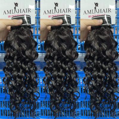 China Water Wave Water Wave Virgin Cuticle Aligned Hair, Wholesale Virgin Hair Bundles Vendor, Brazilian Virgin Raw Mink Hair Bundles for sale