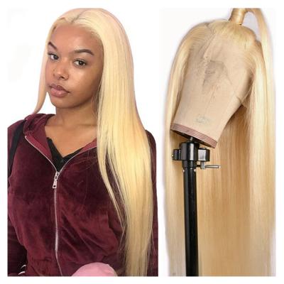 China Fashional 613 Virgin Hair 613 Wave Headband Silky Straight Lace Wig Brazilian Blonde Lace Front Wig Human Hair 30inch 13x4 for sale