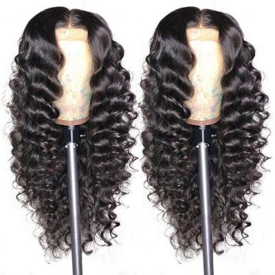 China 100% Lace Frontal Wig 150% 180% 220% Density Wave Sale HD Lace Front Wig Loose Top Lace Wig Human Hair HD Front Wig for sale