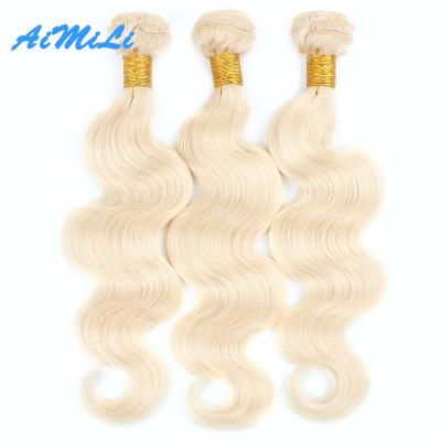 China Real Body India 613 Human Virgin Malaysian Burmese Wave 100% Bodywave Human Hair Bleached Bundles for sale