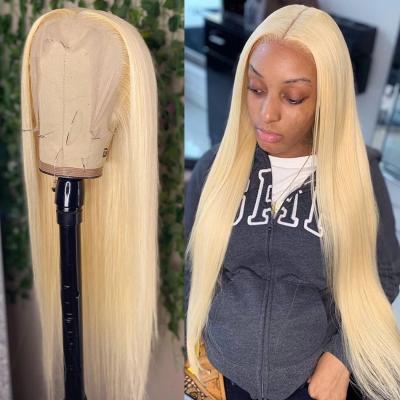 China Blonde Silky Straight Wave Hair Wigs Lace Front, 613 Blonde Silky Straight Full Lace Wig, 613 Hd 180 Density Full Lace Wig Virgin Hair 200 for sale