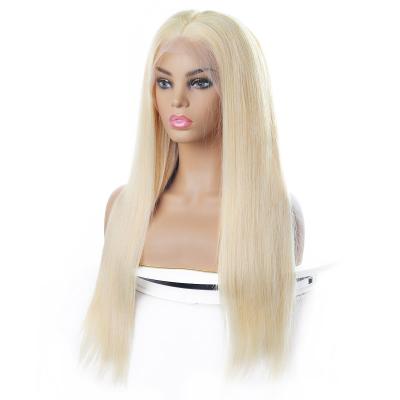 China 100% AMLHair Hair 613 Silk Straight 13x4 Lace Front Human Hair Transparent Wigs for sale