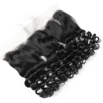 China LW 13*4 13*6 Lace Transparent Cuticle Aligned Virgin Hair Loose Wave Frontal Hair Extension for sale