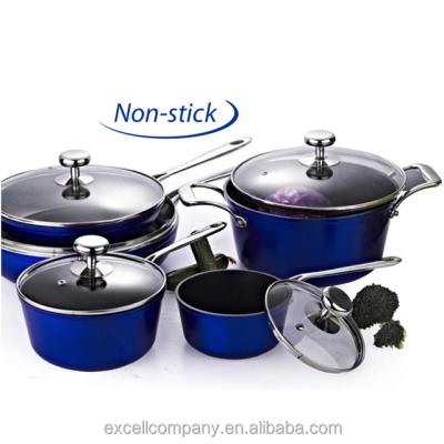 China Sustainable Forge Aluminum Cookware Sets Indoor and Outdoor with Ceramic EX-ST05 for sale