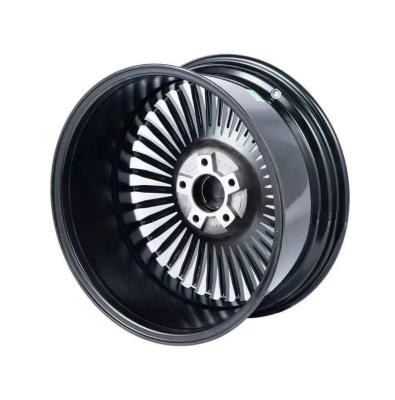 China 19 Inch 5x112 Bearing Parts Aluminum Alloy Hot Sale Black Passenger Car Wheel Bright Car Forged Rim for sale