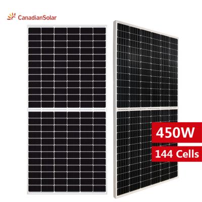 China Hiku PERC Module 144 Module 144 Solar Canadian Commercial Mono Cell 435W 450 Watt Solar Panel 166mmx166mm for sale