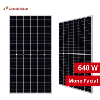 China Size A 210mm Canadian Solar Cells 640w Mono Monocrystalline PV Module Solar Panel For Sale for sale