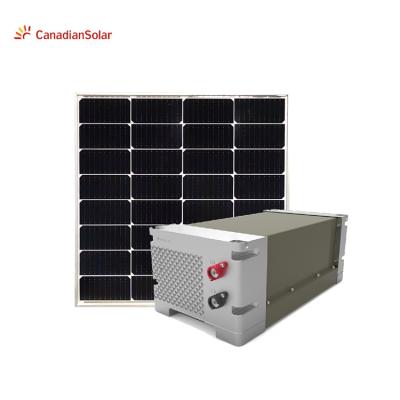 China Home Appliances CanadianSolar 25.6v 100ah Household Solar Power Energy Storage System For Outdoor Lighting for sale