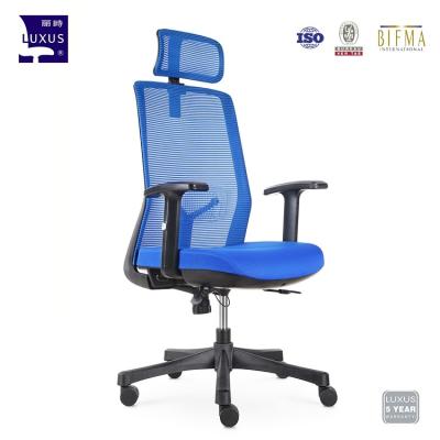 China Other PP T Style Fixed Armrest Swivel Armchair Executive High Back Office Chair for sale