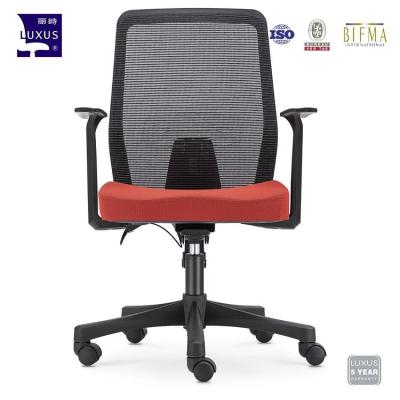 China Other M-55961 Modern Mesh Mid Back Staff Armchair Office Chair Adjustable With Wheels for sale