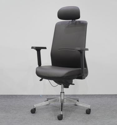 China Hot Selling High Quality Adjustable Executive Swivel Commercial (Height) Leather Office Chair for sale