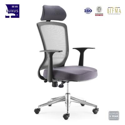 China Other M-54860 Upholstered Adjustable PU Foam Swivel Boss Computer Mesh Office Chair for sale