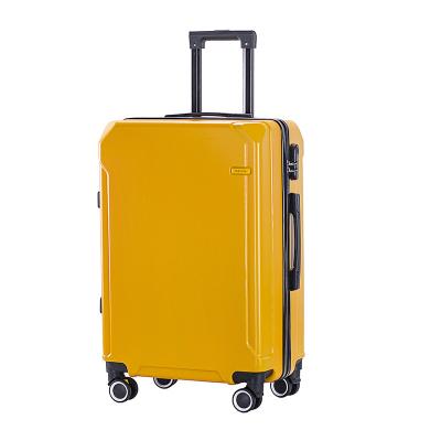 China PC Travel Luggage Bag 2 Pieces Spinner Wholesale Unisex Lock Style Colored Material PC Material Factory Suitcase Set Luggage Trolley Bag 2 Pieces for sale