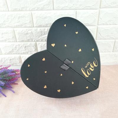 China Recycled Materials Heart Shape Ajar Paper Gift Box Fresh Flower Box Packing Box for sale