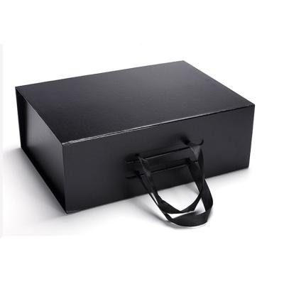 China Recycled Materials Custom Logo And Printing Black Box Book Shape Package Box Gift Magnetic Paper Box for sale