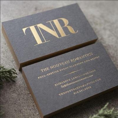 China Business.office.gift .promotion.etc Luxury Black Gold Foil Recycled Business Card Printing With Logo for sale