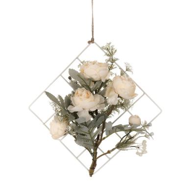 China Natural touch floral design wedding hand turnout bouquet artificial flower wall decor home roses for sale