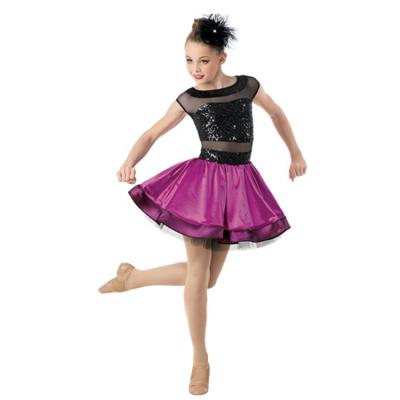 China Professional Custom Made Eco-Friendly Tutu Contemporary Dance Costume Jazz Purple Dance Costume for sale