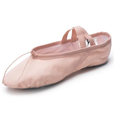 China Pink Eco-Friendly Canvas Foldable Ballet Shoes Cushioned Ballet Pointe Shoes Dance Shoes for sale