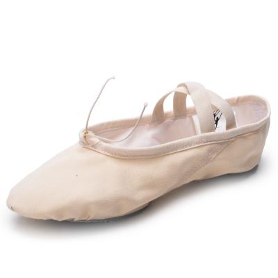 China Eco-Friendly Canvas Ballet Shoes Kids Dance Ladies Ballerina Shoes Ballet Flats Shoes Dance Ballet Slippers for sale